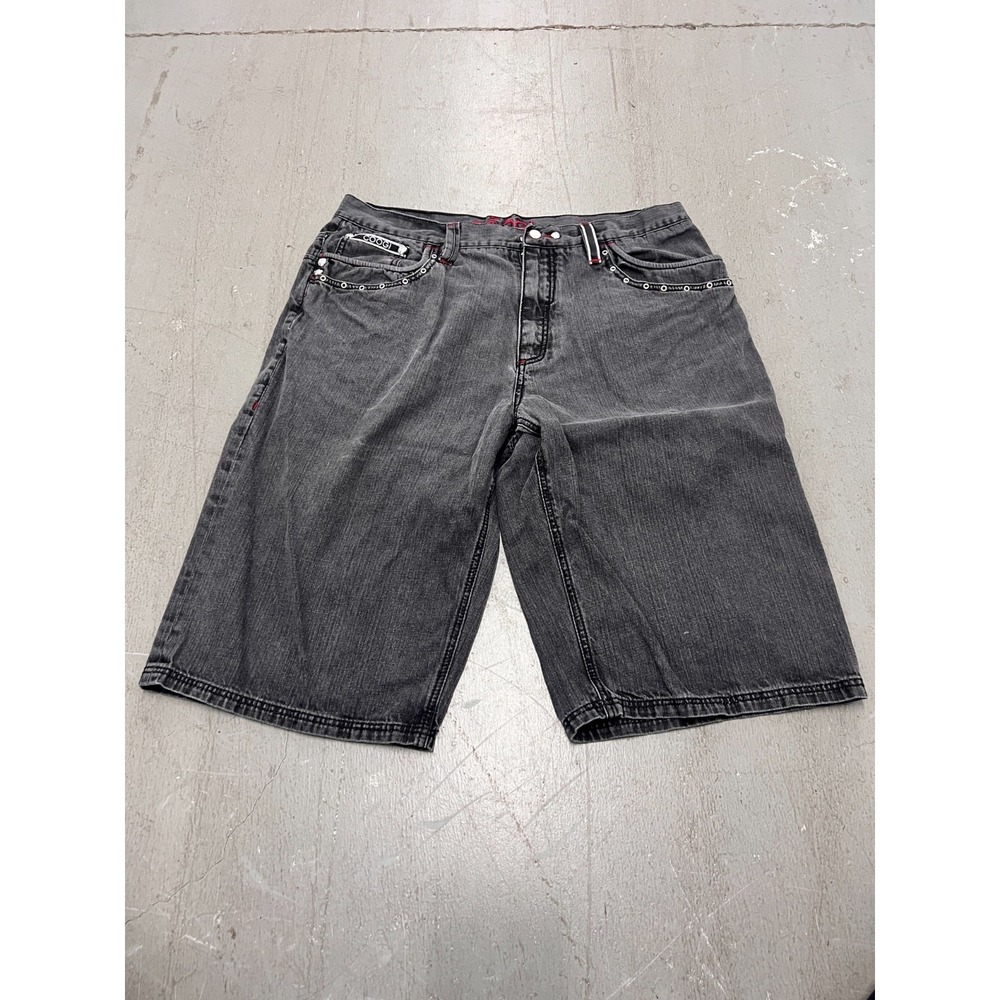 COOGI Black Washed Denim Cargo Shorts